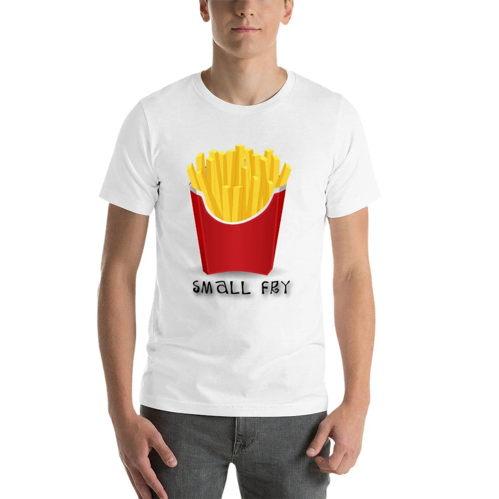 تي شيرت صغير مقلي للرجال تي شيرت برسوم جرافيك تي شيرت