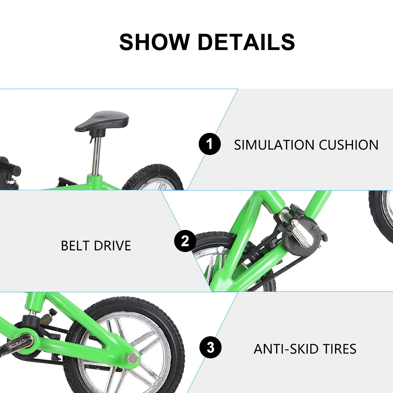 Bici da dito Bici giocattolo Desktop Mini bicicletta Simulazione in lega Biciclette Modello Giocattoli