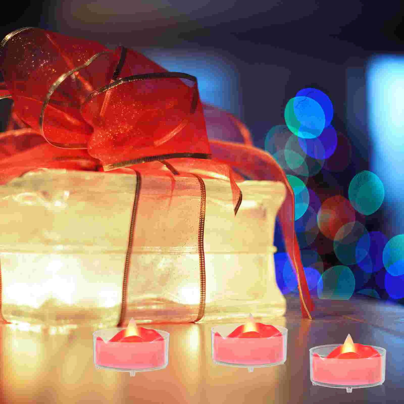 100 Pcs Mini LED Stick Candles Wax Melt Containers Empty Transparent Tea Ligjtz Holder Clear Cup