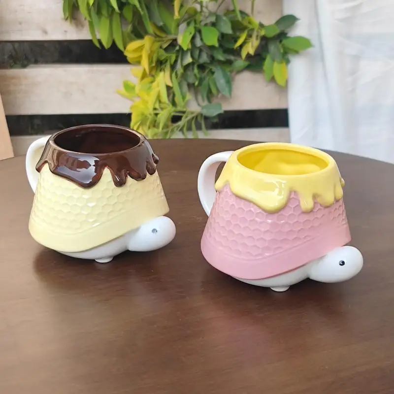 Funny Turtle Water Cup Turtle Giving Best Friend Girlfriend Birthday Gift Ceramic Creative Cute Makeup Novelty Gifts