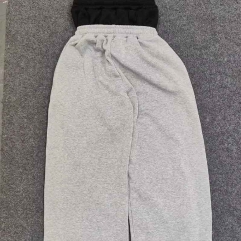 2025 European and American Embroidered Street Couple Double Head Double Waist Pants Personalized Printed Pattern Pants