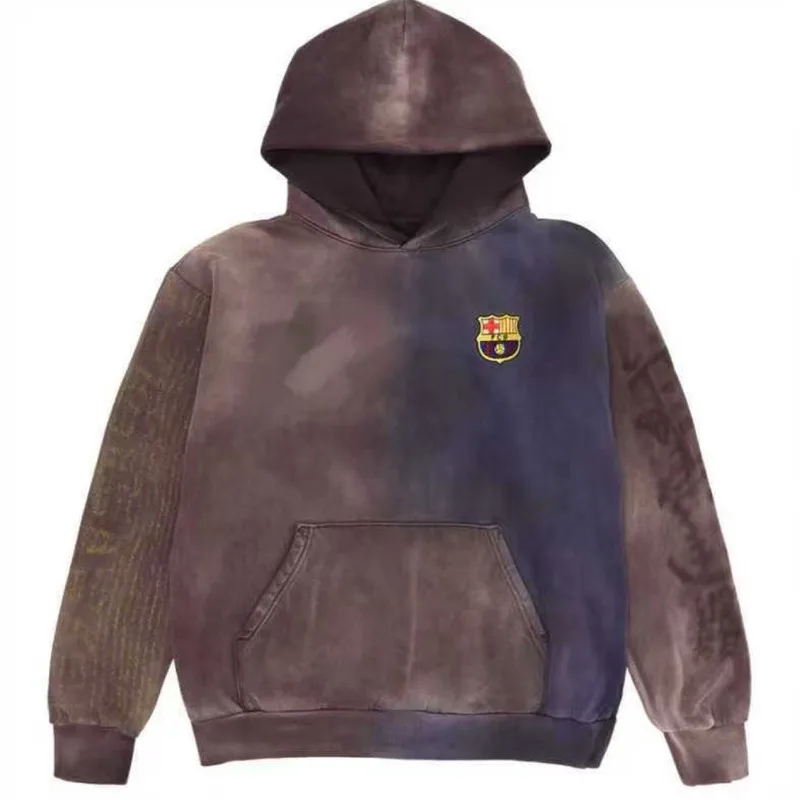 

European And American MenS 3D Digital Print Round Neck Hooded Sweatshirt Fashion Casual Trendy Streetwear Pullover