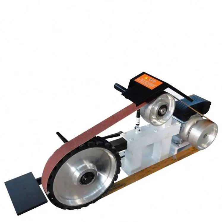 

TEBAK Automatic metal sanding belt machine Multifunctional Belt Grinder Machine for deburring and polishing metal knife parts