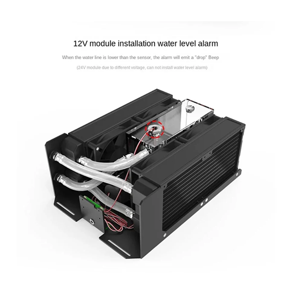 FREEZEMOD مشعاع مزدوج إصدار 2025 وحدة تبريد عالية الطاقة 12-24 فولت مع إنذار مستوى المياه SLMZ-SP-24D