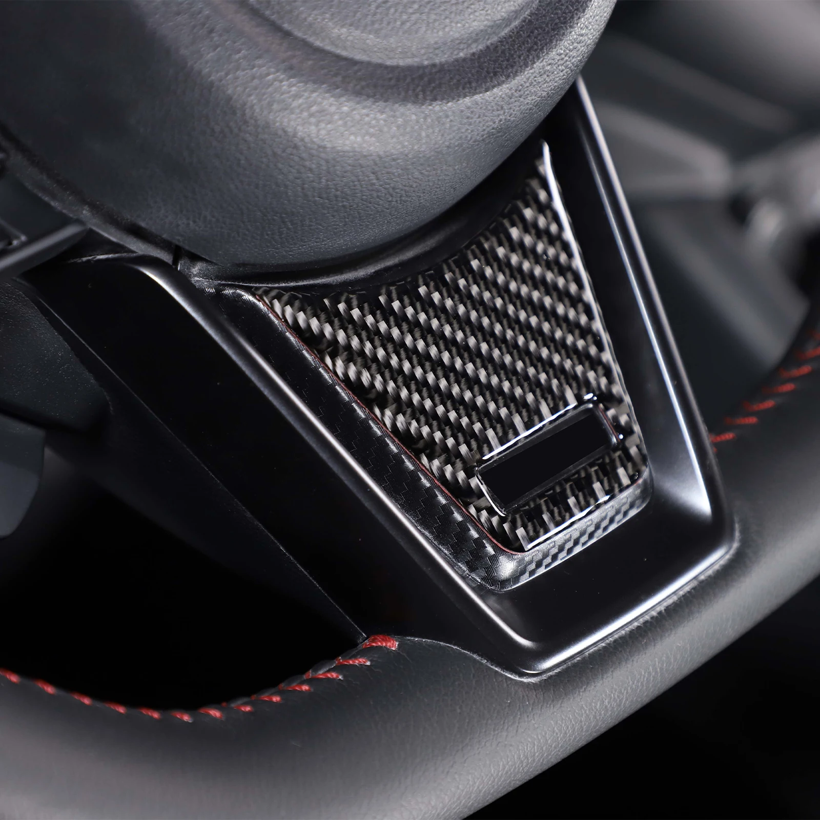 For 2022 2023 2024 2025 2026 Subaru WRX/LEVORG Soft Carbon Fiber Steering Wheel Frame Trim Sticker Car Accessories