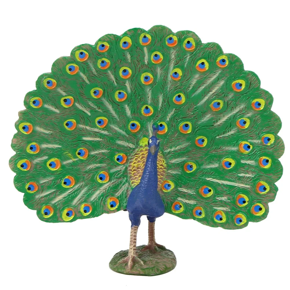 Peacock Model Highly Simulation Home Office Decoration Ornament Children ToyPeacock Model