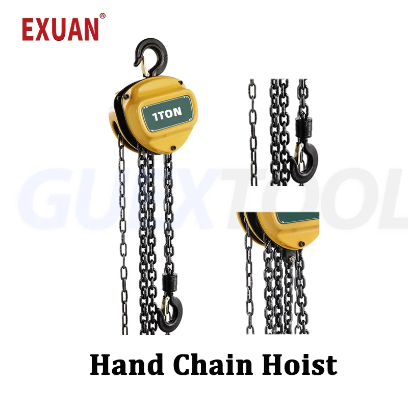 

Alloy Steel Hand Chain Hoist 360° Rotation Hook Small Portable Crane Lifting Triangular Chain block Dragging Construction Lift