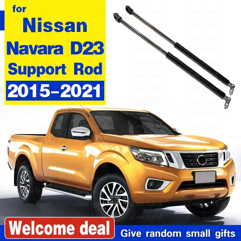 for Nissan Navara D23 2015-2021 pickup Nissan NP300 Bonnet Front Hood Lift Supports Shock Gas Struts ChargedDamper Absorber