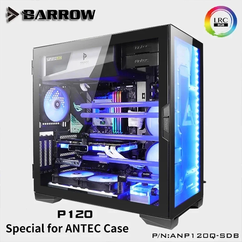 Barrow Distroplate for ANTEC P120 Case ANP120Q-SDB Water Cooling System for PC Gaming 5V 3PIN ARGB Waterway Board