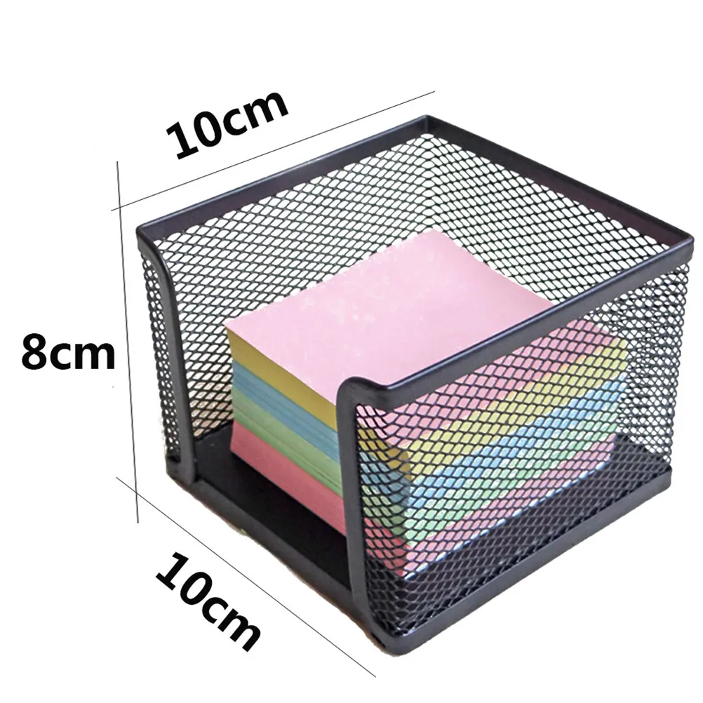 2Pcs Wear Resistant Metal Mesh Note Holder for Standard Memo Pads Desktop Dispenser Compact Organizer for Home