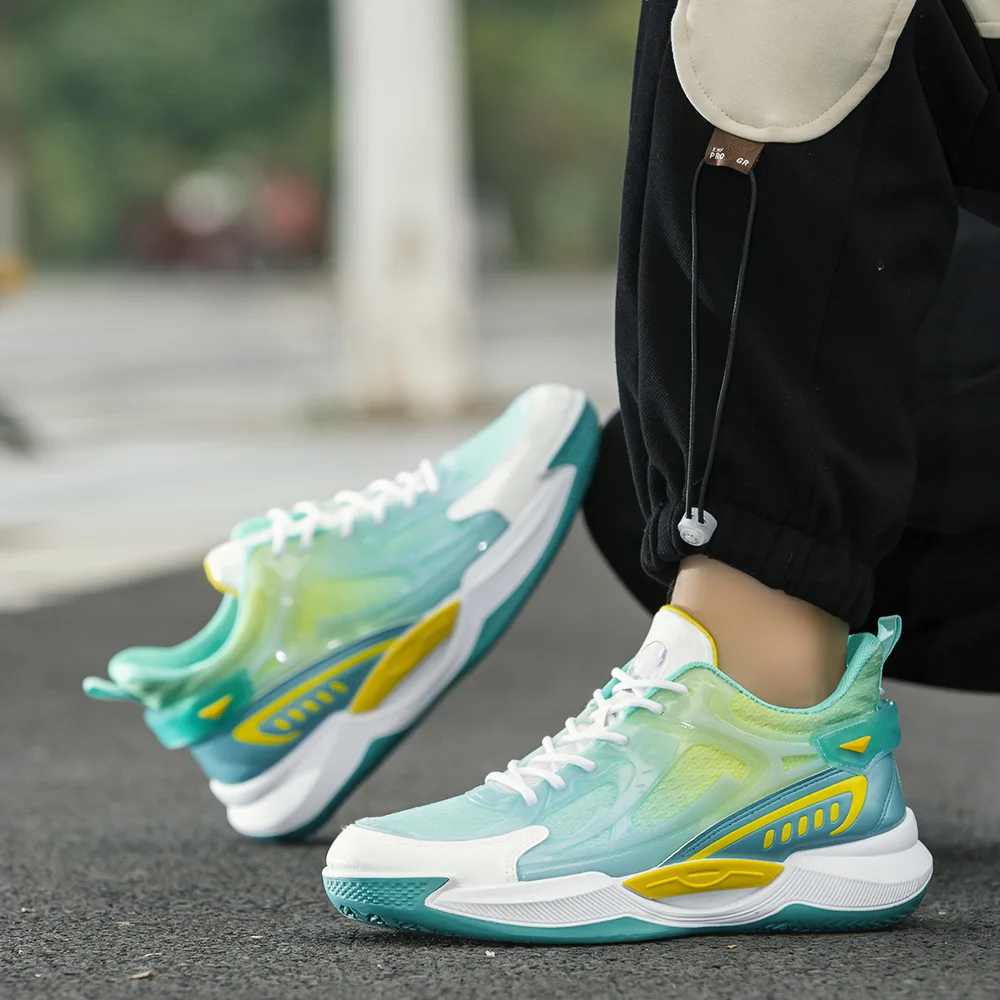 

Men's thick-soled, comfortable and breathable running shoes, daily mesh color-blocking fashionable sports shoes