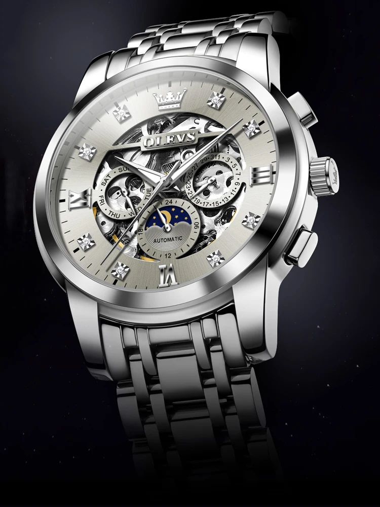 olevs-top-marque-de-luxe-automatique-mecanique-squelette-montres-gris-multi-fonction-cadran-en-acier-inoxydable-mode-decontracte-hommes-montre