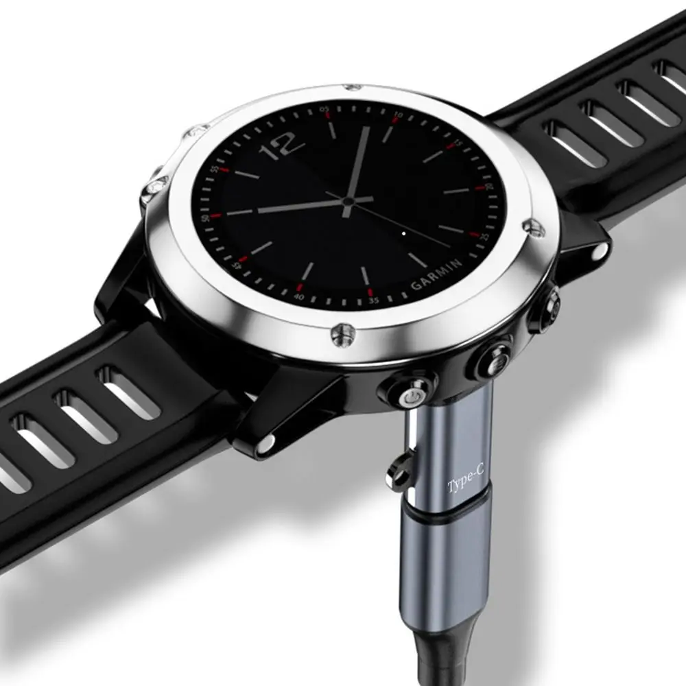 Шнур для передачи данных, гнездовой адаптер для зарядного устройства типа C, конвертер для зарядки Garmin Fenix 7 7S 7X 6 6S 6X 5 5S 5X Venu 2 2S