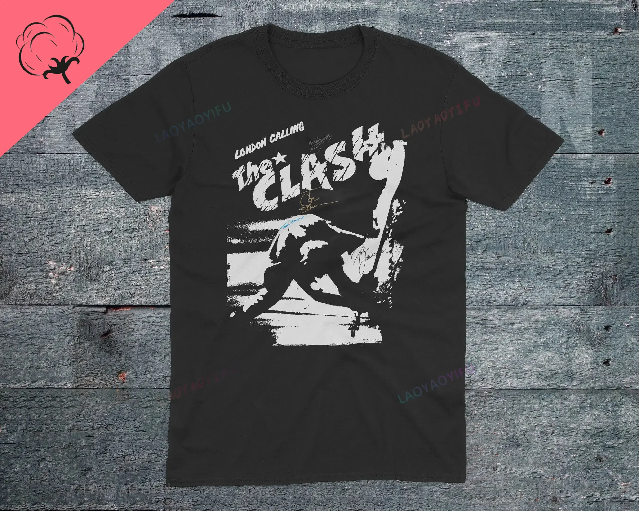 The Clash London Calling Punk Rock Tshirt, Vintage Punk Rock Band Unisex T-Shirt Cotton Tees Mens T Shirts  Graphic Tops