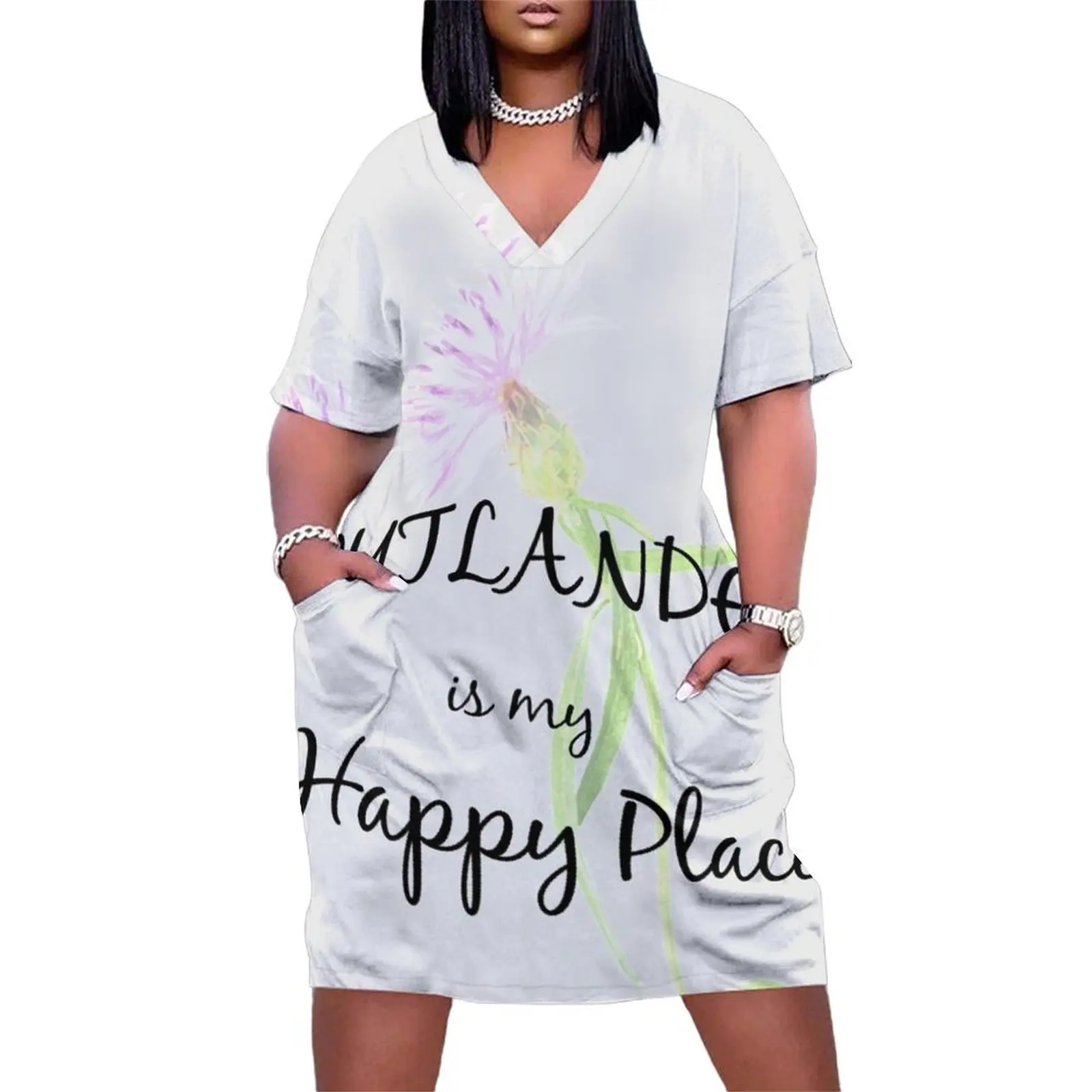 

Outlander Is Happy Place Loose Pocket Dress women party dresses women clothes