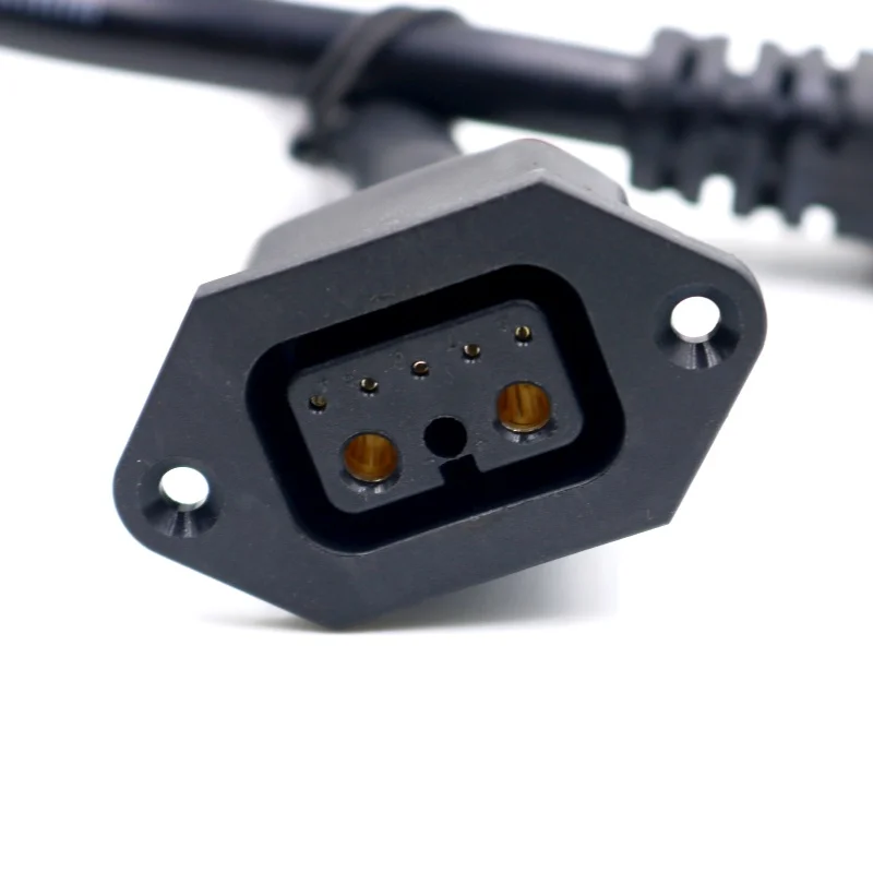 Conversión de batería de litio de 2 pines + 5 pines para adaptador de cable de alimentación de vehículo eléctrico Yadea