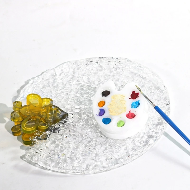 

Sketching Board Clip Resin Mold Crystal Epoxy Mold Painting Tray Mold for DIY Crafts Paint Pallet Clips Making
