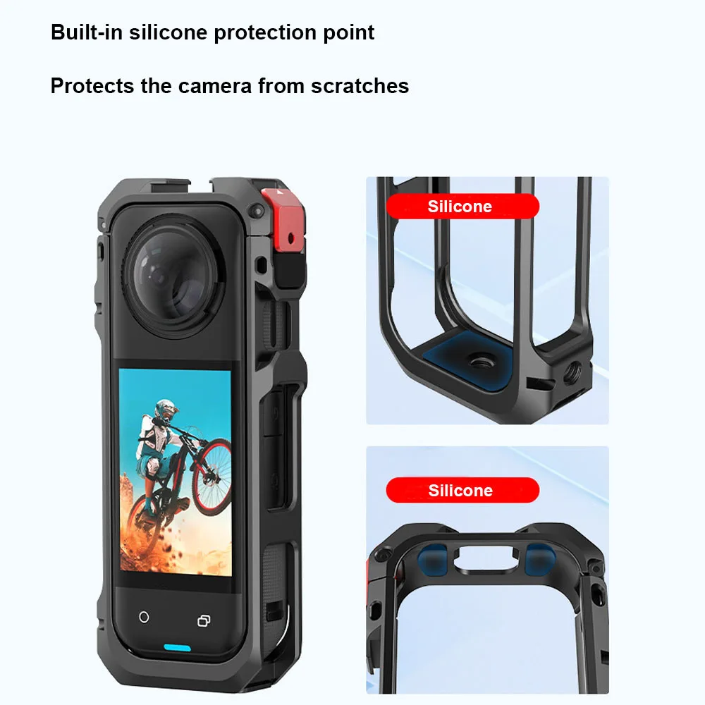 

for Insta360 X5 Rabbit Cage Aluminum Protective Case Multifunctional Metal Frame Expansion Adapter Mount with Lens Cover