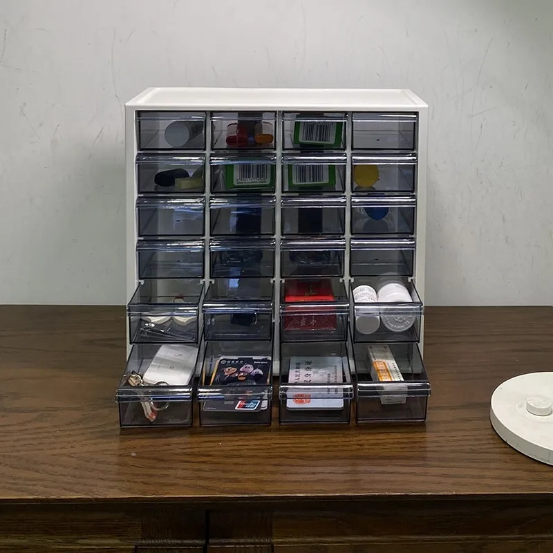 Desktop Organizer Cabinet, Multi-Purpose Storage Box Compartments for Stationery, Cosmetics, Cards & Miscellaneous Items JT40