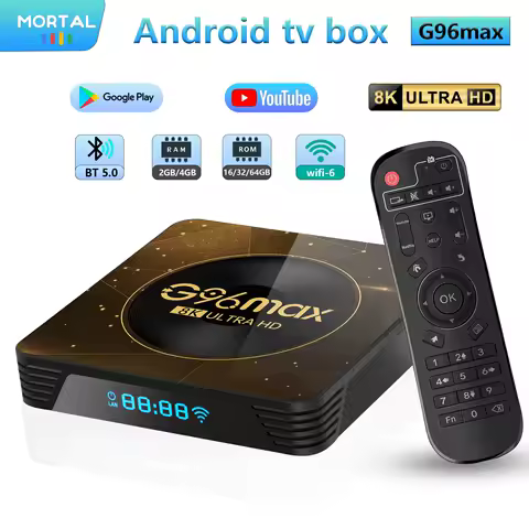 G96 Max Android 13 8K Smart TV Box Amlogic RK3528 2.4G&amp;5G 4GB 64GB BT5.0 Wifi6 AV1 Video Media Player TV Box Set Top Box