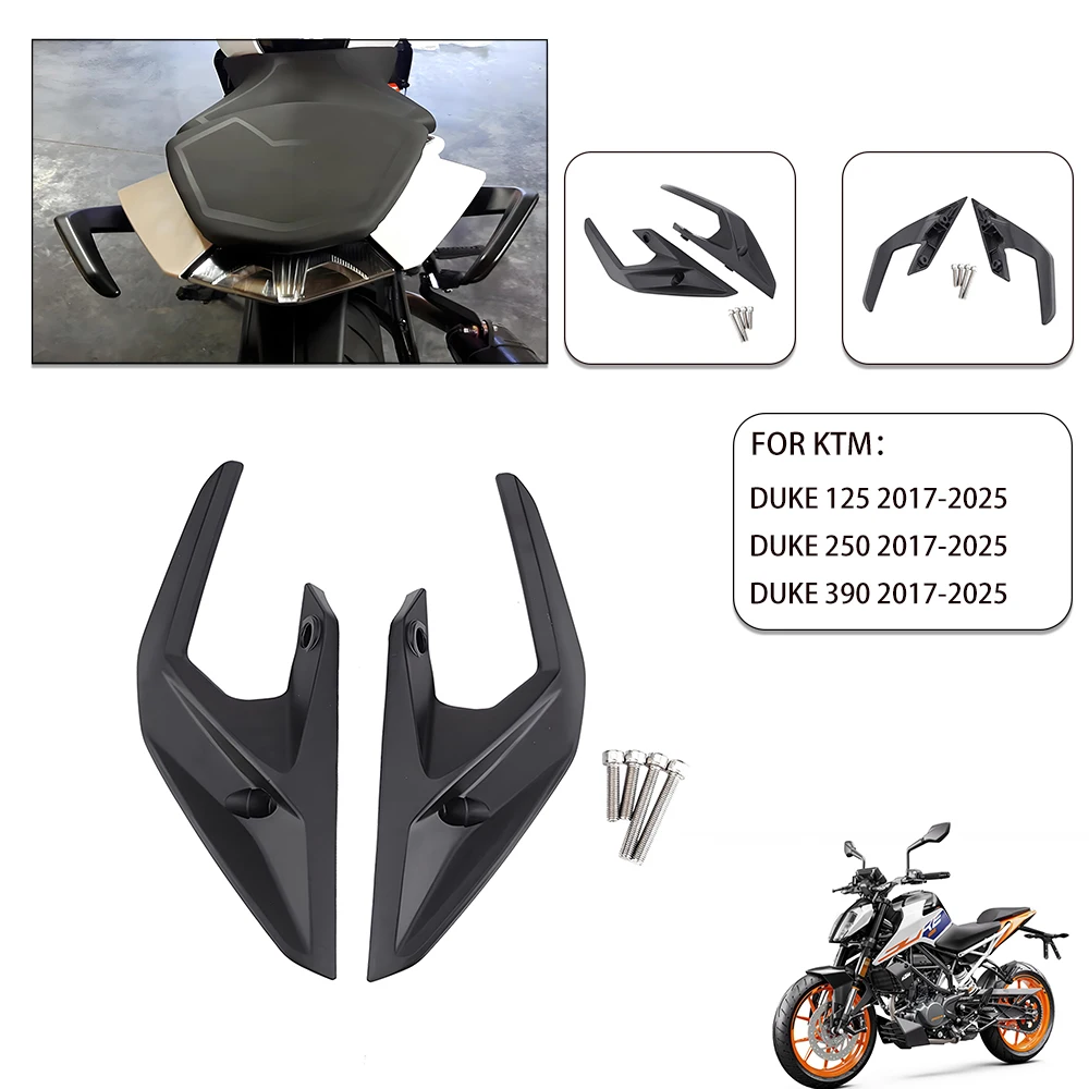Подходит для мотоциклетного сиденья KTM Duke 125 250 390, модифицированный алюминиевый подлокотник заднего крыла, пассажирский подлокотник, совместимый с 2017-2025 гг.