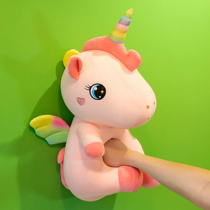 Unicorn Plush Toy Rainbow Pony Soft Skin friendly Unicorn Doll Children\'s Toy Birthday Gift Plush Unicorn with Wings