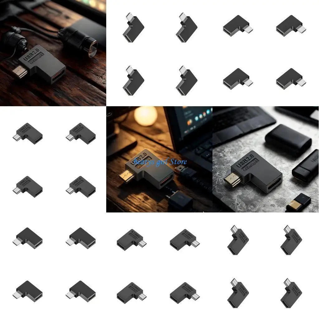 

C7AB USB C to USB Connector Fast Data Transfer 480Mbps ABS Texture