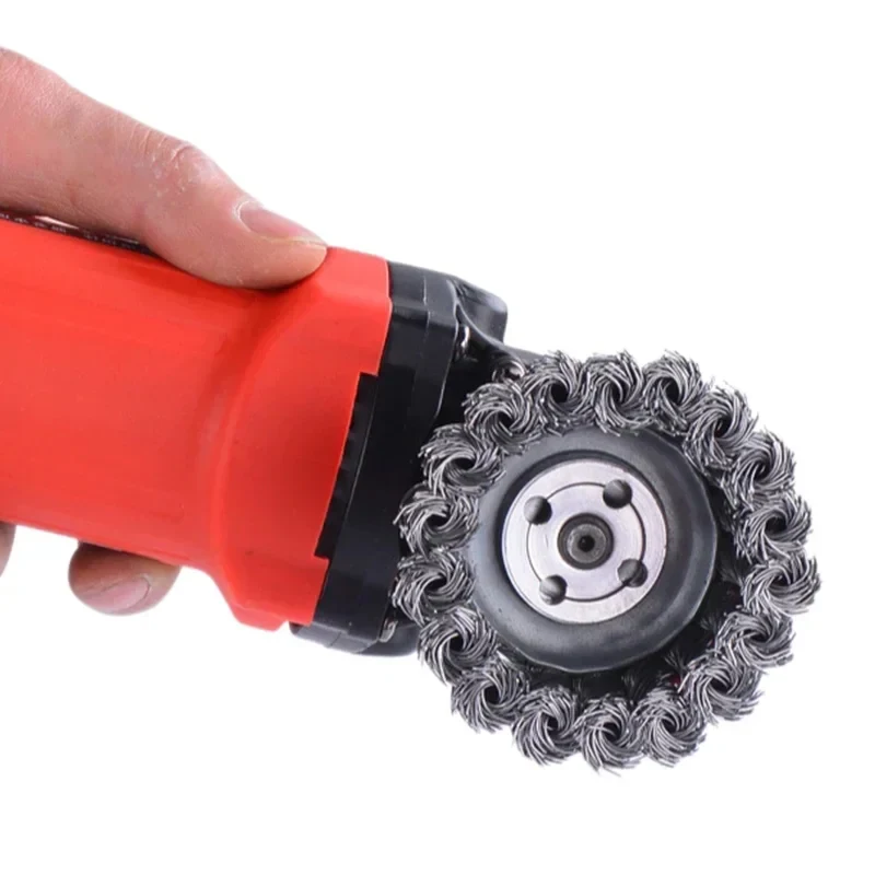 3Pcs M10 M14 Twisted Steel Wire Wheel Brush Bowl Shaped Polishing Wheels Metal Rust Removal Grinding Tool Angle Grinder Supplies