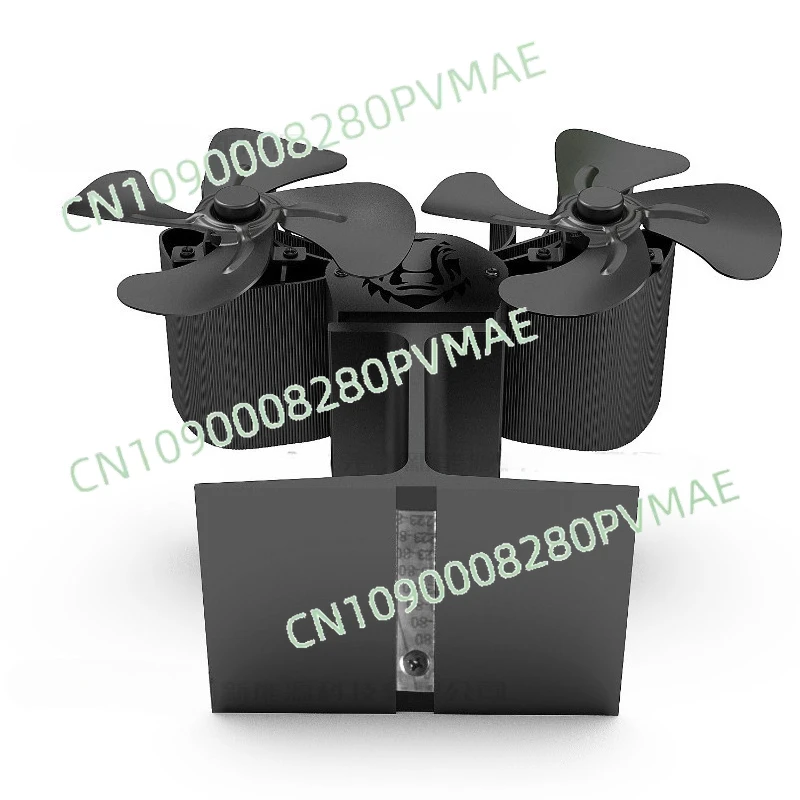 

Thermal Power Fireplace Fan - New Double Head 4 Blade Christmas Air Circulation Heater Fan