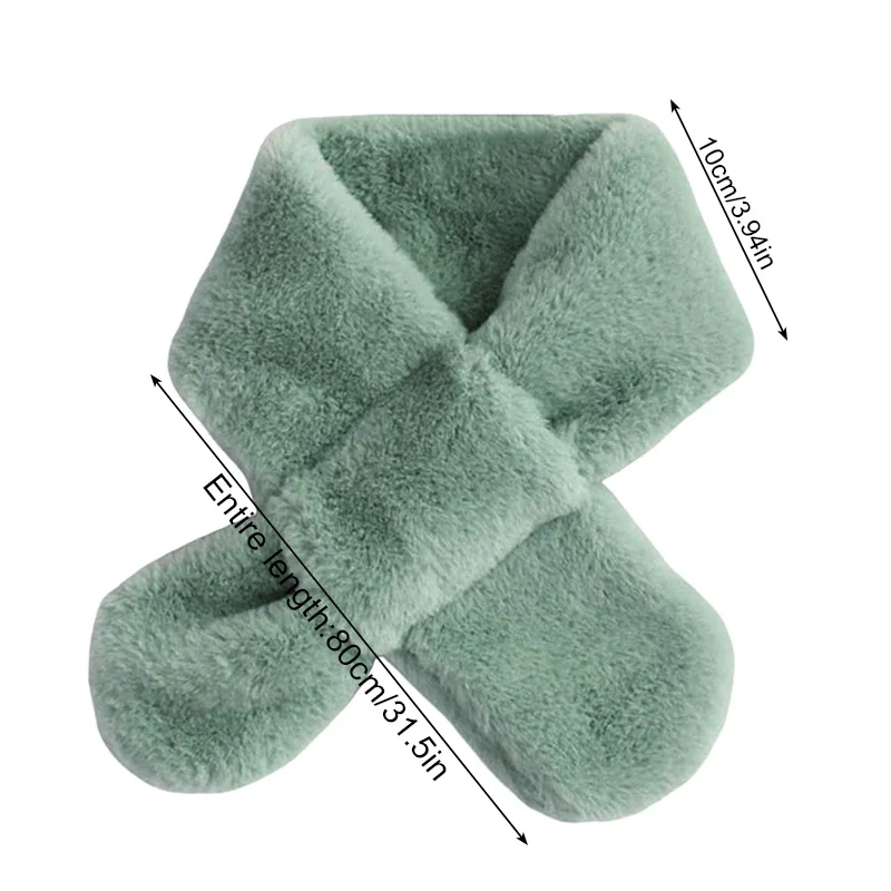 Bambini carino autunno inverno addensato caldo Faux pelliccia di coniglio sciarpe coreano morbido peluche fazzoletto da collo collo collo scaldacollo all'aperto