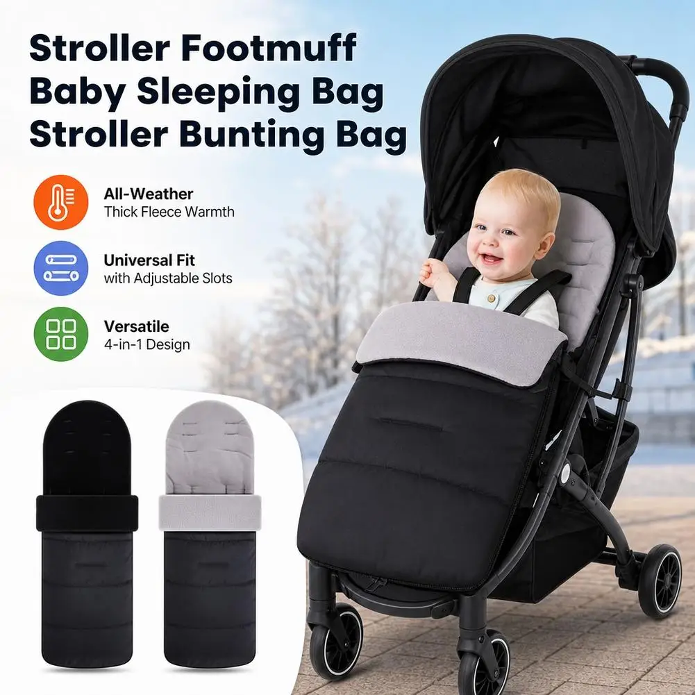Kids Warm Windproof Universal Stroller Winter Sleeping Bag Footmuff Cover Blanket Toes Buggy Seat Cushion Newborn Accessories