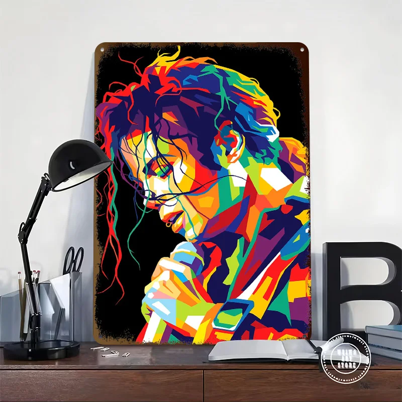 Michael Jackson Portrait Metal Poster Perfect Gift for Fans Lovers Personalized Wall Art Metal Sign for Room Decoration Items
