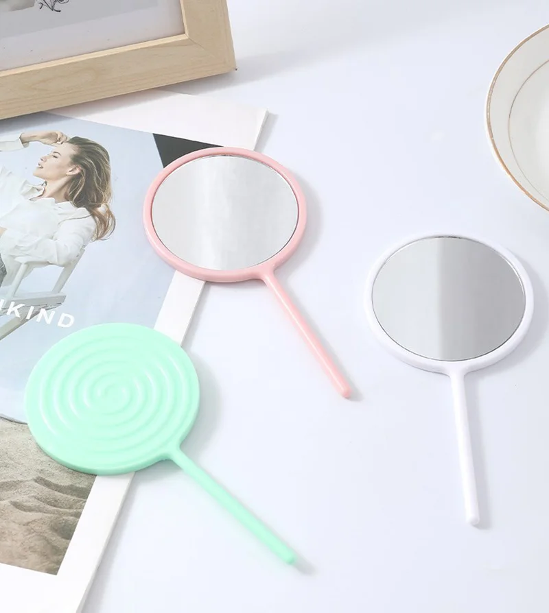 Travel Makeup Mirror Retro Mini Handheld Mirror Desktop Beauty Mirror Portable For Office Gift For Girls Birthday Gift