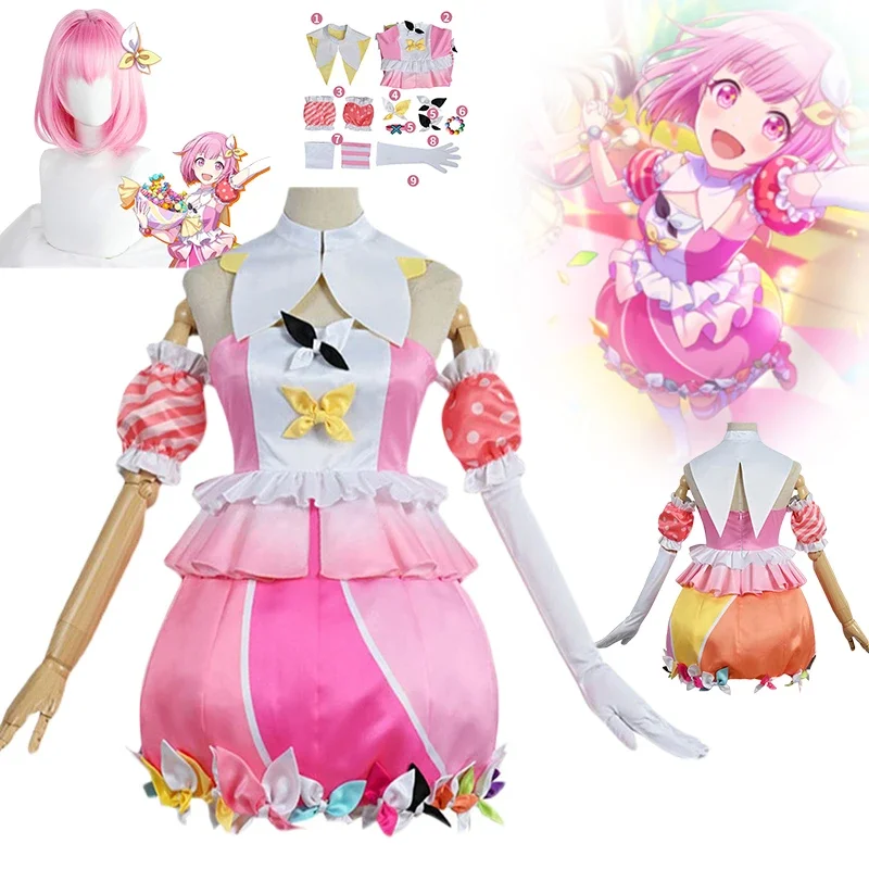 Anime project Sekai colorful stage ootori EMU cosplay EMU dress women Girl lolita dress wig Halloween party CTX uniform