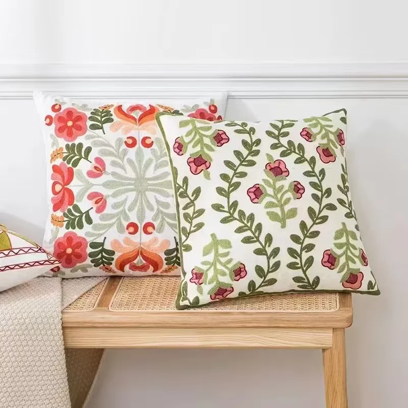Juego de decoración de almohadas para sofá con estampado de plantas verdes – Juego de fundas de cojín ultra suaves para coración