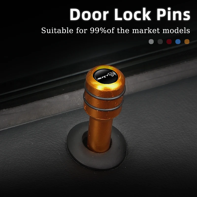 Car Interior Auto Lock Door Lift Alloy Safety Pin For Dodge SRT Ram Journey Charger Challenger Caliber Nitro Durango Avenger
