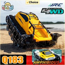 JJRC Q183 RC Car 2.4G Amphibious All Terrain Tracked Tank Remote Control Truck Climbing Off-Road Vehicle Waterproof Toy Kid Gift