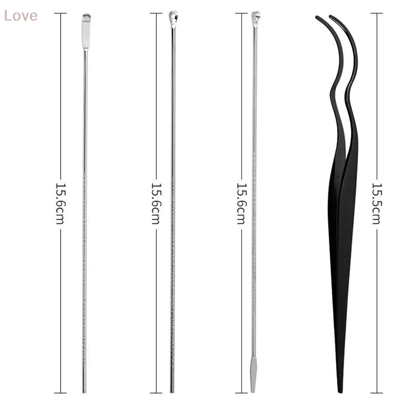 [L&P]False Eyelash Tweezers Applicator With Stainless Steel Eyelash Extension Curler Nipper Clip For Makeup Beauty