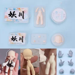 8/6cm Ultra Light Stone Plastic Clay Body Silicone Mold Polymer Clay Making Tool Set DIY Doll Model Making Manual Materials