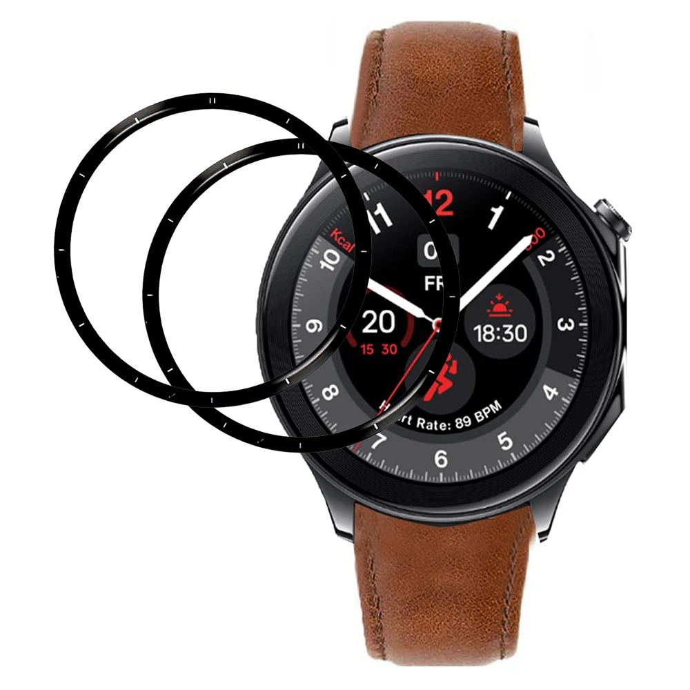 

2 шт./упак. для OnePlus Watch 3, защитная пленка для экрана Smart Watch HD, прозрачная пленка из ПММА (черный край)