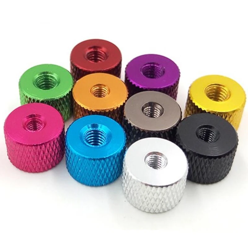 10pcs M3 M4 Aluminum Knurled Thumb Nut Hand Nuts for PFV RC Model