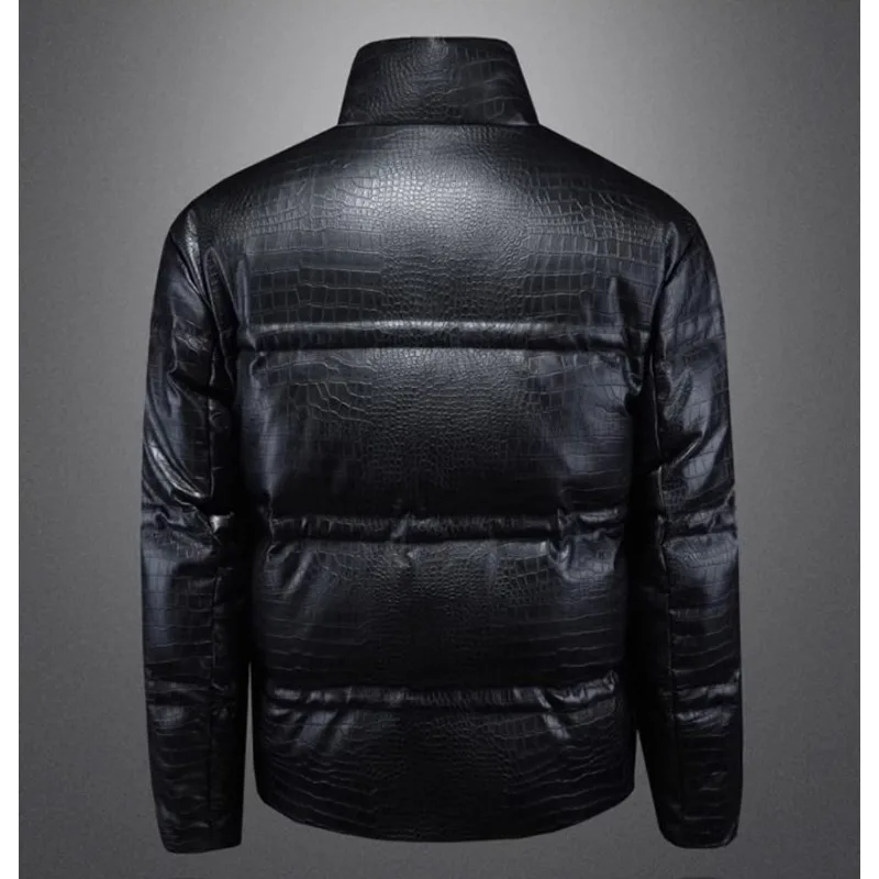 Cappotto invernale Parka corto sottile lucido Nuovi uomini Piumino d'anatra bianco Addensare caldo capispalla giovanile Cappotto di tendenza bello