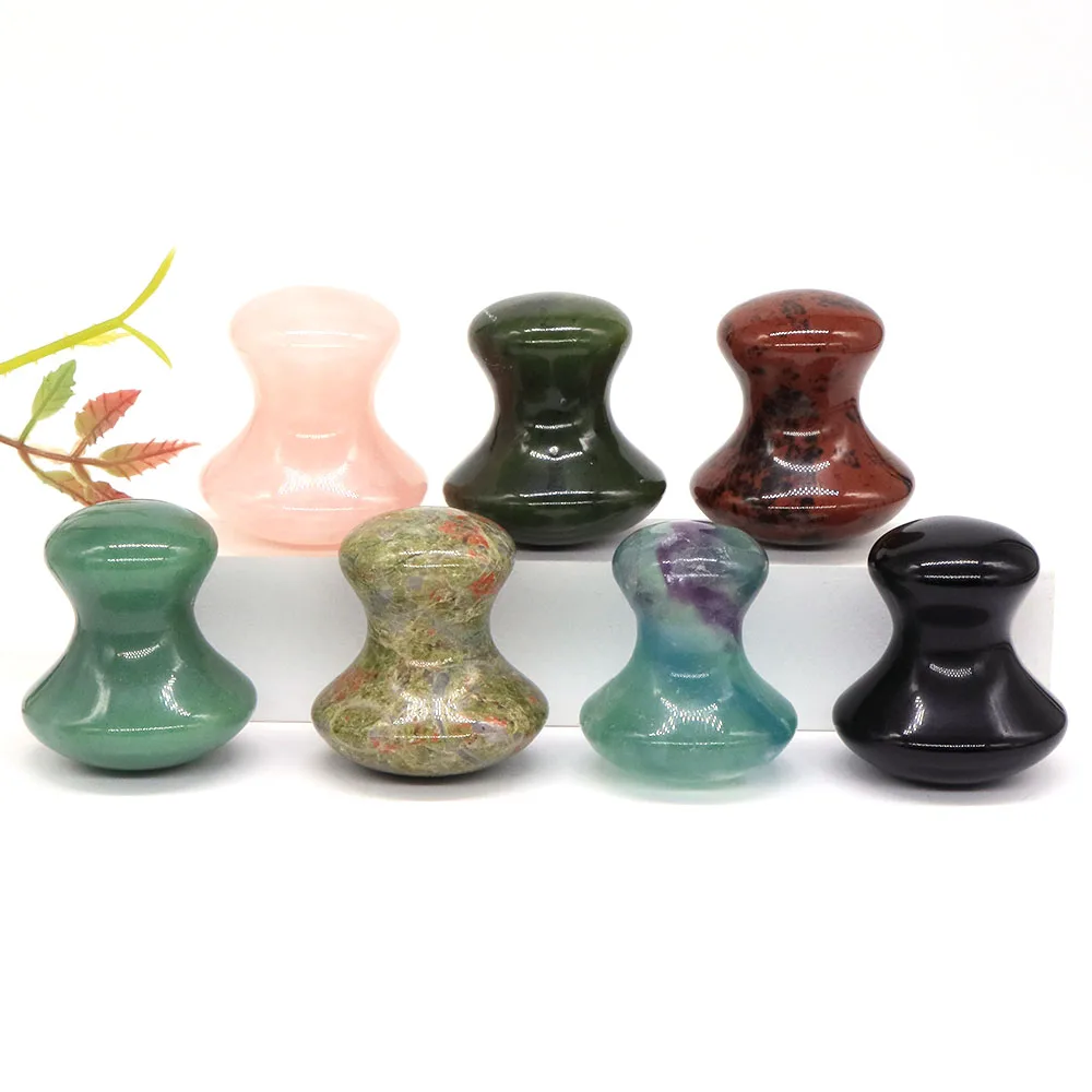 

Natural Stone Face Massager Reiki Healing Mushroom Facial Massage Energy Gua Sha Skin Care SPA Lifting Tool Gems Meditation Gift