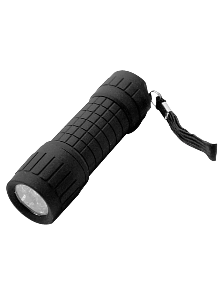 Mini linterna portátil para senderismo, antorcha superbrillante para exteriores, batería alimentada, emergencia, 9 LED, pesca, conducción, 3 modos
