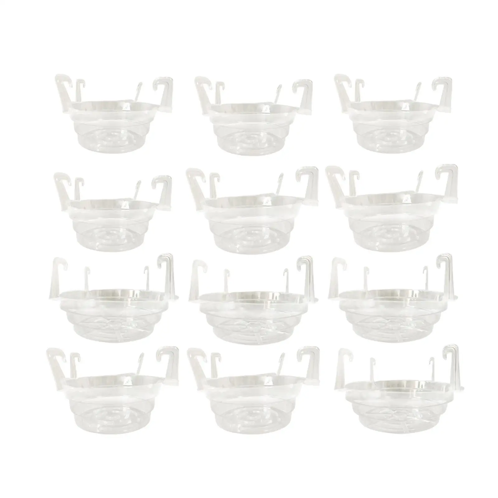 Round Clear PP Plant Trays Sturdy Flower Pot Saucers Set for Indoor Outdoor Planter Pots for Home Balcony Decoration