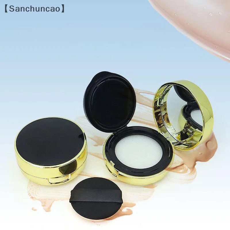 Mini Lege Luchtkussen Bladerdeeg Doos Draagbare Cosmetische Make-up Case Container Met Poeder Spons Spiegel Voor Bb Cream Foundation Diy