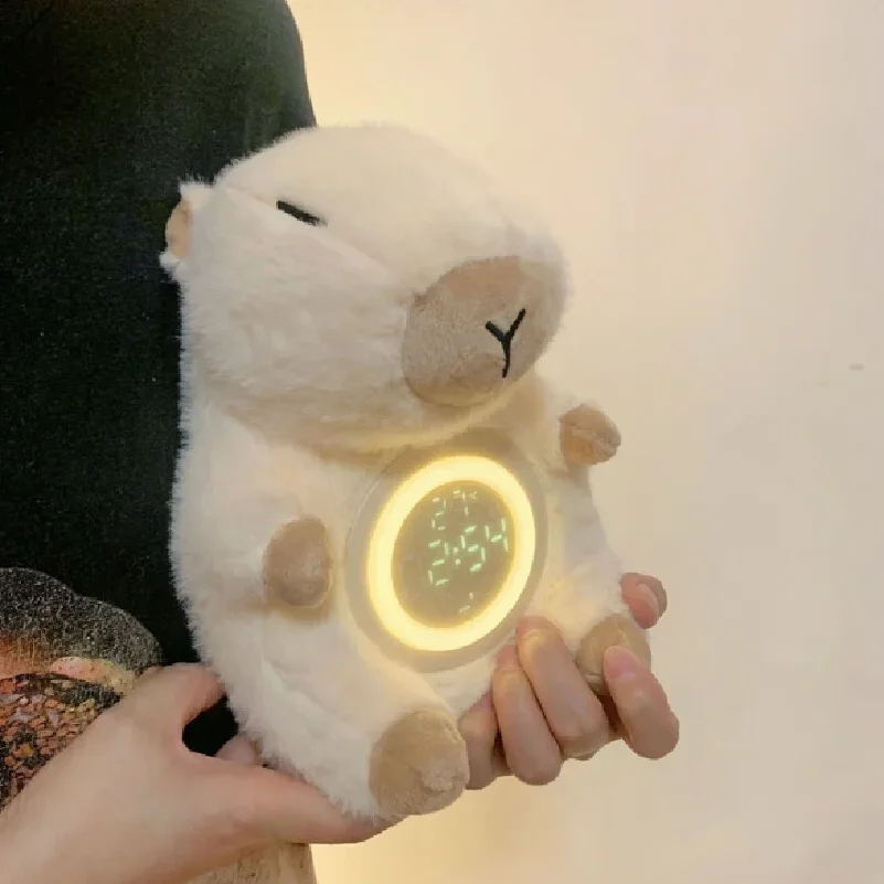 Usb Charging Alarm Clock Capibala Plush Alarm Clock Bedroom Bedside Atmosphere Night Light Alarm Clock Creative Doll Alarm Clock