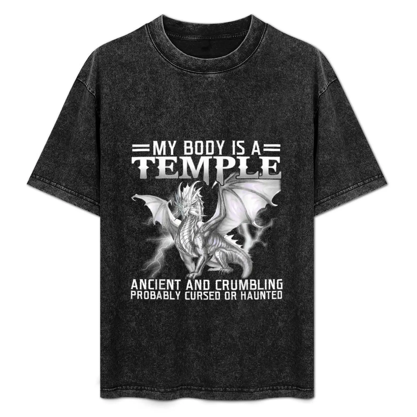 My Body Is A Temple Ancient And Crumbling Dragon T-Shirt summer top vintage anime shirt mens t shirt graphic