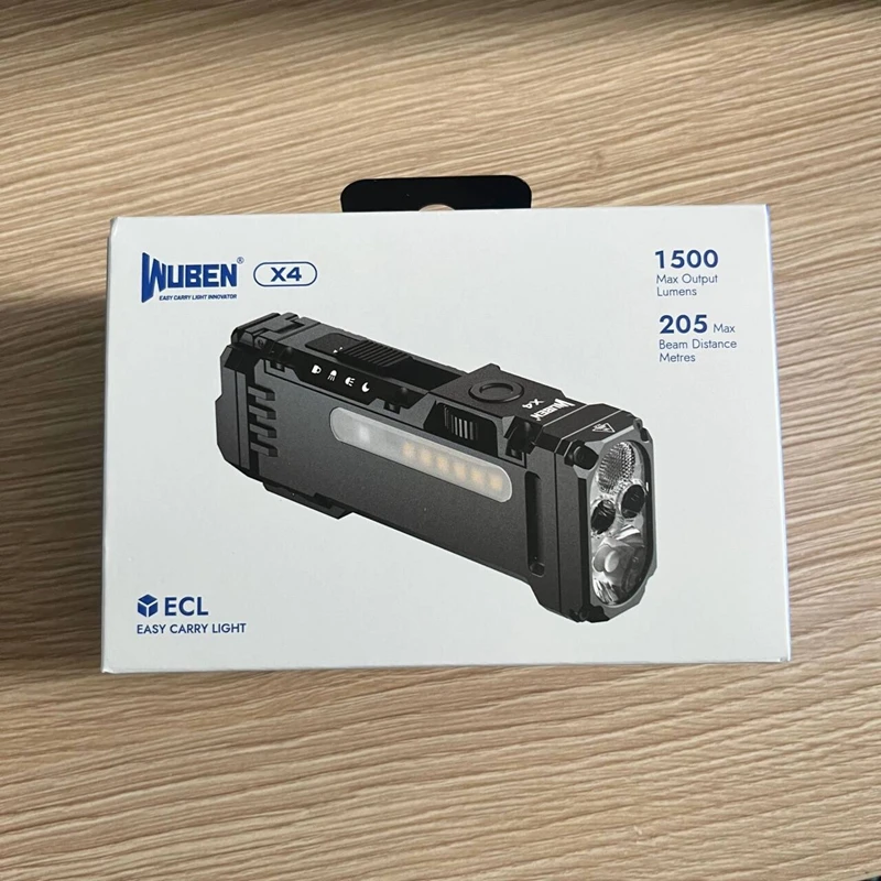

New WUBEN X4 EDC Portable Flashlight 1500Lumens Rechargeable Waterproof Torch Multi Functional RGB Light With 3400mAh Battery