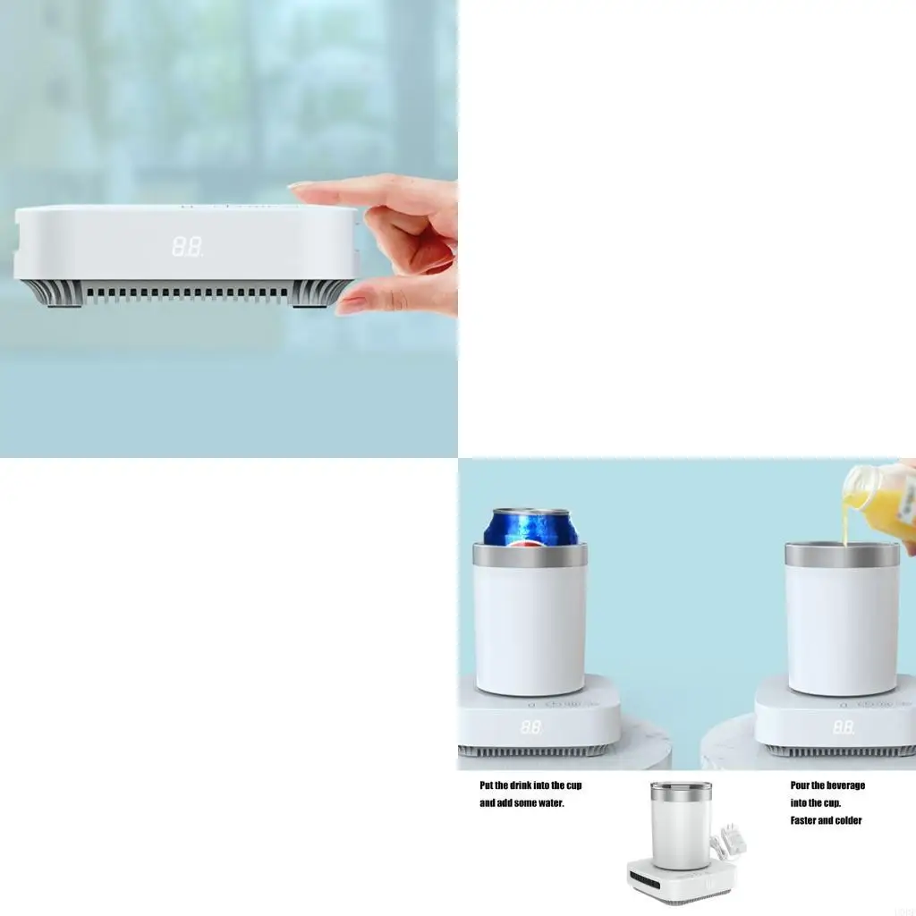 

Cooling Cup For Beverage Refrigeration and Heating Plate Pad Intelligent Household Coffee Warmer Mug Drinkware